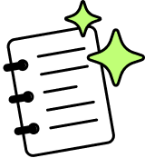 Notebook Icon with Stars
