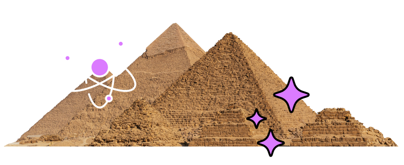 Graphic with Great Pyramids