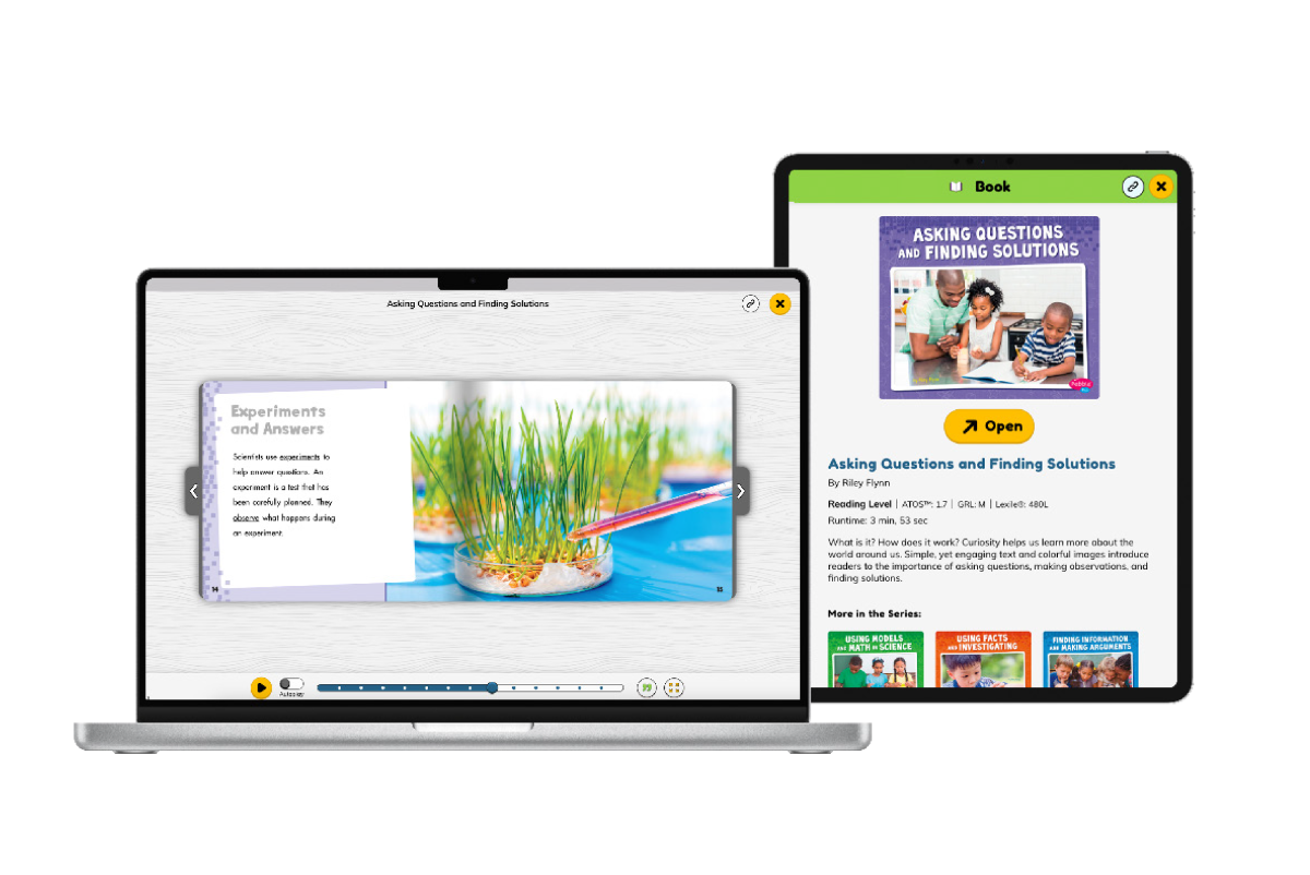 Capstone Interactive eBooks Science laptop and iPad