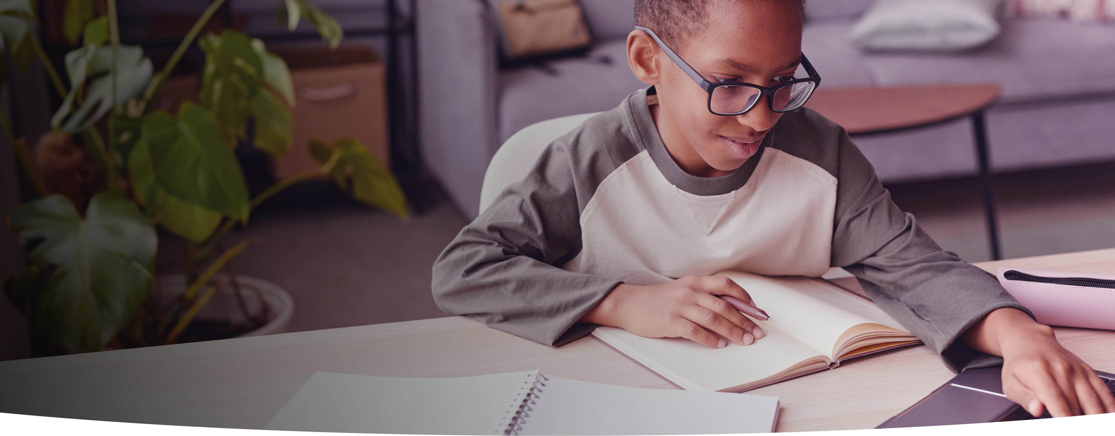 Student reading a book