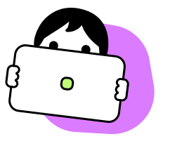 Student with tablet icon